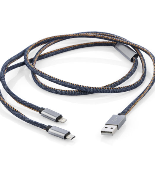 Kabel USB 2 w 1 JEANS